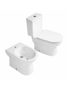 Combo Inodoro Largo Mochila y Bidet Monoagujero Nilo
